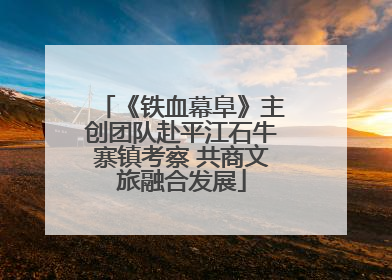 《铁血幕阜》主创团队赴平江石牛寨镇考察 共商文旅融合发展