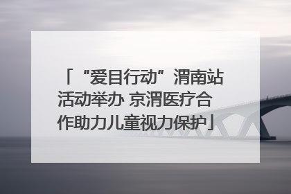 “爱目行动”渭南站活动举办 京渭医疗合作助力儿童视力保护