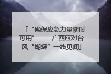 “确保应急力量随时可用”——广西应对台风“蝴蝶”一线见闻
