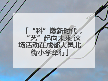“科”燃新时代，“艺”起向未来 这场活动在成都大邑北街小学举行