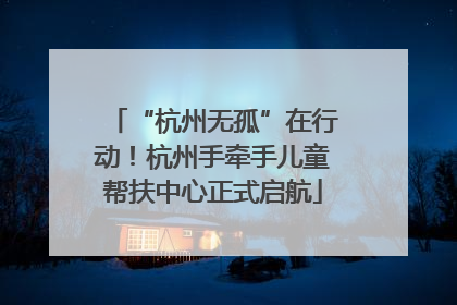 “杭州无孤”在行动！杭州手牵手儿童帮扶中心正式启航
