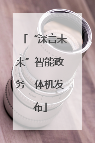 “深言未来”智能政务一体机发布