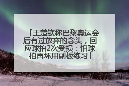 王楚钦称巴黎奥运会后有过放弃的念头，回应球拍2次受损：怕球拍再坏用副板练习