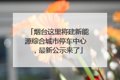 烟台这里将建新能源综合城市停车中心，最新公示来了