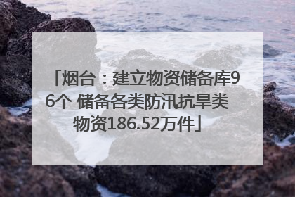 烟台：建立物资储备库96个 储备各类防汛抗旱类物资186.52万件