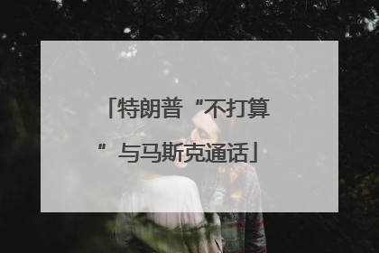 特朗普“不打算”与马斯克通话