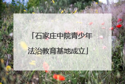石家庄中院青少年法治教育基地成立