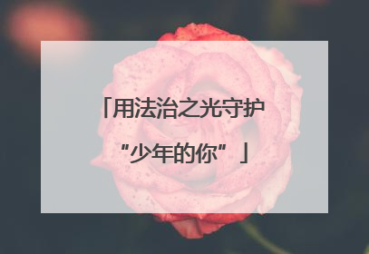 用法治之光守护“少年的你”