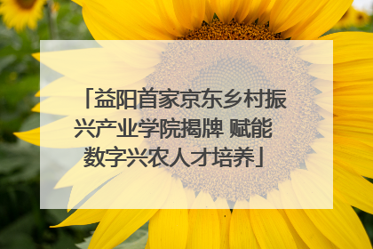 益阳首家京东乡村振兴产业学院揭牌 赋能数字兴农人才培养