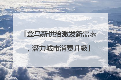 盒马新供给激发新需求，潜力城市消费升级