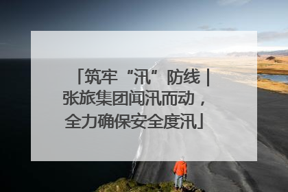 筑牢“汛”防线｜张旅集团闻汛而动，全力确保安全度汛