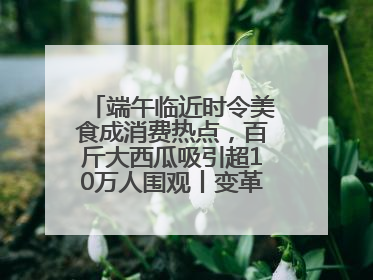 端午临近时令美食成消费热点，百斤大西瓜吸引超10万人围观丨变革618