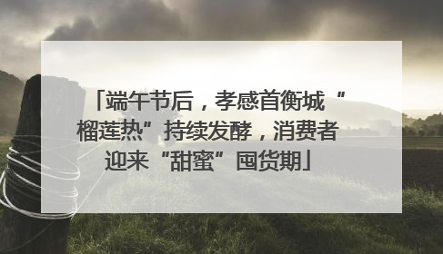 端午节后，孝感首衡城“榴莲热”持续发酵，消费者迎来“甜蜜”囤货期