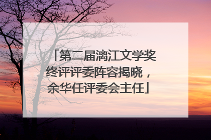 第二届漓江文学奖终评评委阵容揭晓，余华任评委会主任