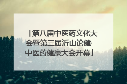 第八届中医药文化大会暨第三届沂山论健·中医药健康大会开幕