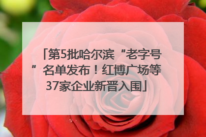 第5批哈尔滨“老字号”名单发布！红博广场等37家企业新晋入围