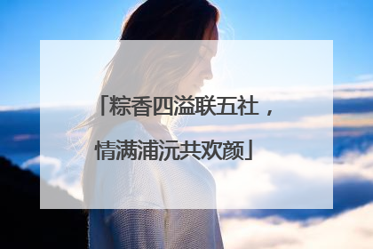 粽香四溢联五社，情满浦沅共欢颜