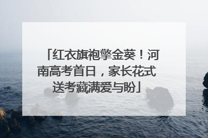红衣旗袍擎金葵！河南高考首日，家长花式送考藏满爱与盼