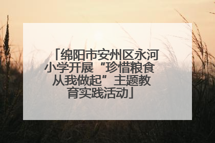 绵阳市安州区永河小学开展“珍惜粮食 从我做起”主题教育实践活动