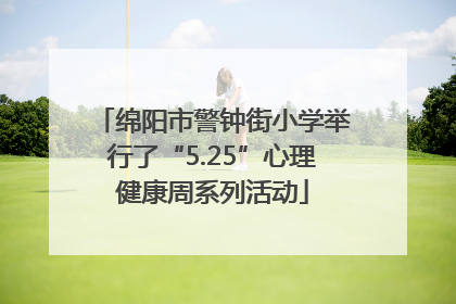 绵阳市警钟街小学举行了“5.25”心理健康周系列活动
