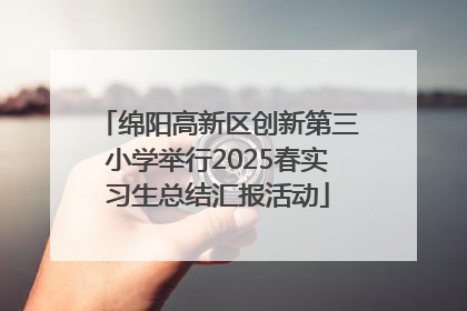 绵阳高新区创新第三小学举行2025春实习生总结汇报活动