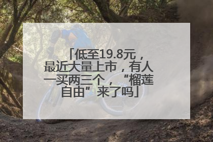 低至19.8元，最近大量上市，有人一买两三个，“榴莲自由”来了吗