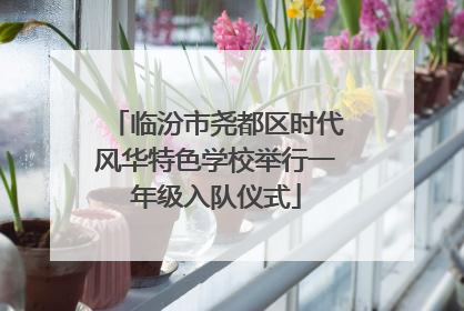 临汾市尧都区时代风华特色学校举行一年级入队仪式