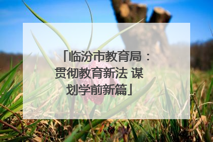 临汾市教育局：贯彻教育新法 谋划学前新篇