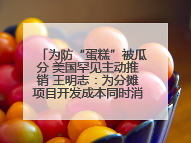 为防“蛋糕”被瓜分 美国罕见主动推销 王明志：为分摊项目开发成本同时消除潜在威胁
