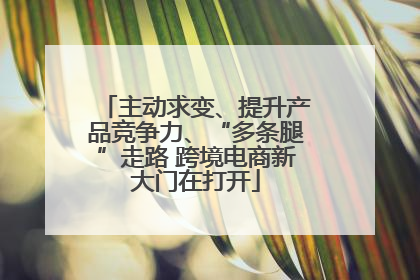 主动求变、提升产品竞争力、“多条腿”走路 跨境电商新大门在打开