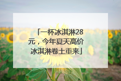 一杯冰淇淋28元，今年夏天高价冰淇淋卷土重来