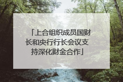 上合组织成员国财长和央行行长会议支持深化财金合作