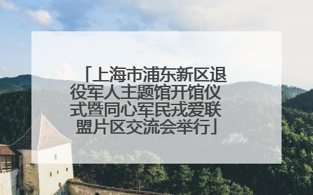 上海市浦东新区退役军人主题馆开馆仪式暨同心军民戎爱联盟片区交流会举行