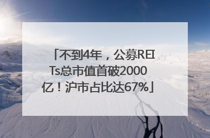 不到4年，公募REITs总市值首破2000亿！沪市占比达67%