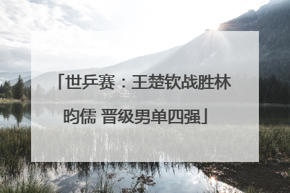 世乒赛：王楚钦战胜林昀儒 晋级男单四强