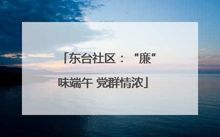 东台社区：“廉”味端午 党群情浓