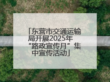 东营市交通运输局开展2025年“路政宣传月”集中宣传活动