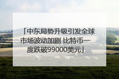 中东局势升级引发全球市场波动加剧 比特币一度跌破99000美元