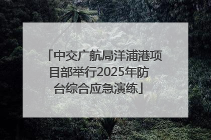 中交广航局洋浦港项目部举行2025年防台综合应急演练