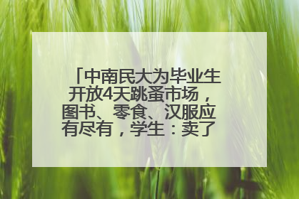 中南民大为毕业生开放4天跳蚤市场，图书、零食、汉服应有尽有，学生：卖了几十个手串