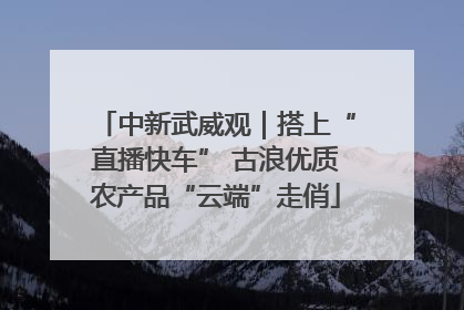 中新武威观｜搭上“直播快车” 古浪优质农产品“云端”走俏