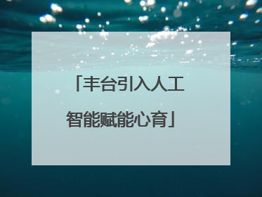 丰台引入人工智能赋能心育