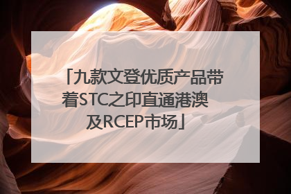 九款文登优质产品带着STC之印直通港澳及RCEP市场