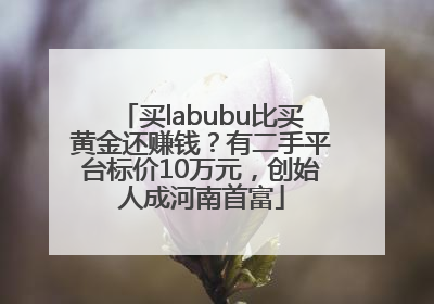 买labubu比买黄金还赚钱？有二手平台标价10万元，创始人成河南首富