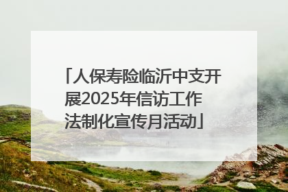 人保寿险临沂中支开展2025年信访工作法制化宣传月活动