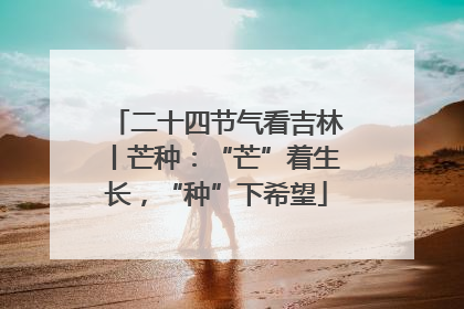 二十四节气看吉林丨芒种：“芒”着生长，“种”下希望