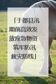 于都县汛期前高效发放应急物资 筑牢防汛救灾防线