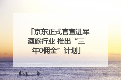 京东正式官宣进军酒旅行业 推出“三年0佣金”计划