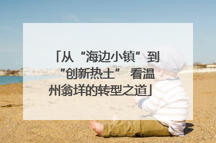从“海边小镇”到“创新热土” 看温州翁垟的转型之道
