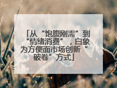 从“饱腹刚需”到“情绪消费”，白象为方便面市场创新“破卷”方式